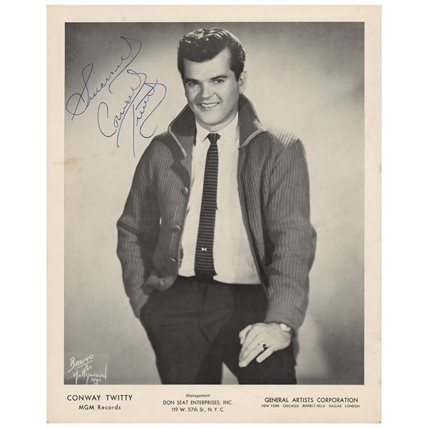 Conway Twitty Signed Photograph