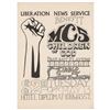 Image 1 : MC5 1969 Liberation News Service Concert Poster