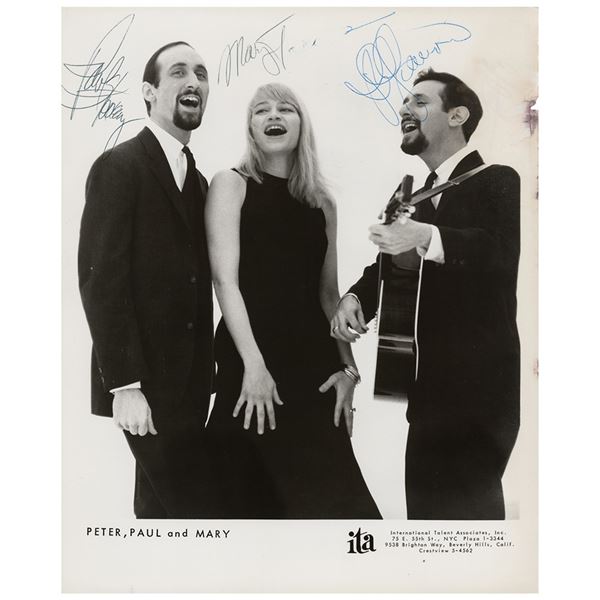 Peter, Paul, and Mary Signed Photograph