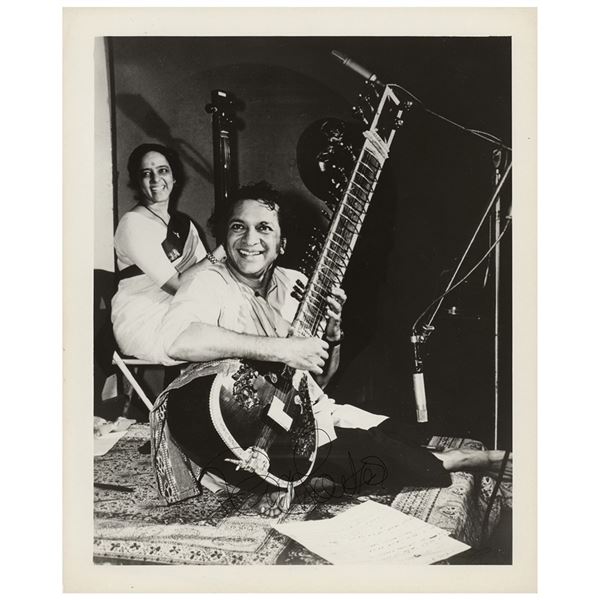 Ravi Shankar Signed Photograph