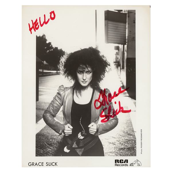 Grace Slick Signed Photograph