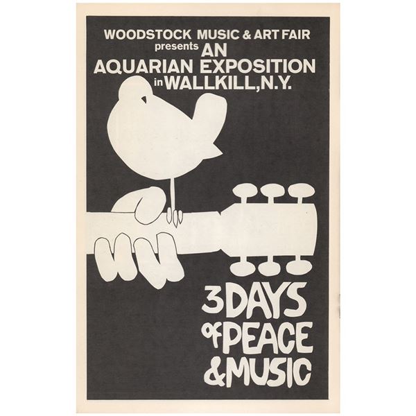Woodstock: Procol Harum and Byrds 1969 Rare Fillmore East Program