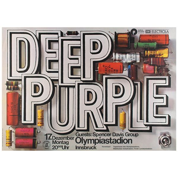 Deep Purple 1973 Innsbruck Concert Poster