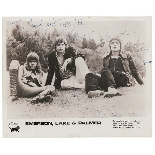 Emerson, Lake, and Palmer Signed Photograph
