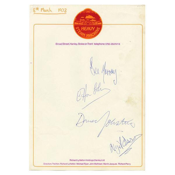 Elton John and Band Signatures