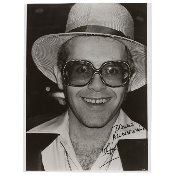 Elton John Signed Photograph
