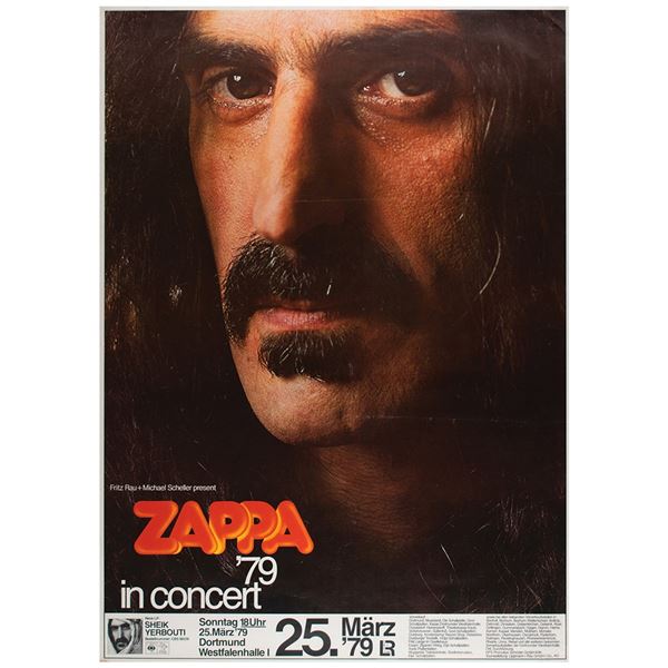 Frank Zappa 1979 Germany Concert Poster