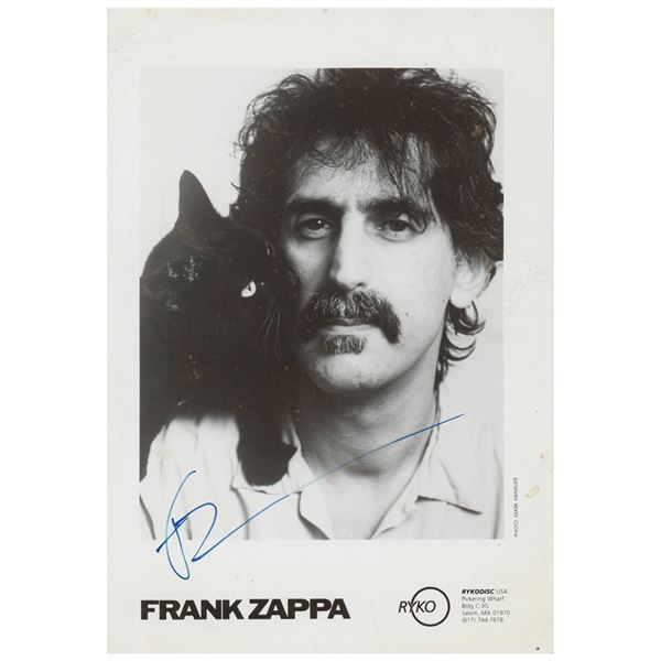 Frank Zappa Signed Photograph