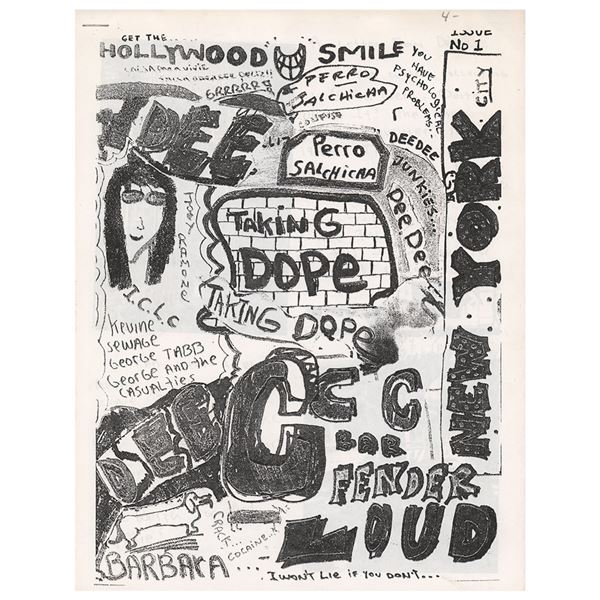 Dee Dee Ramone: First Two Issues of Taking Dope Fanzine