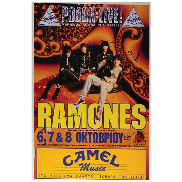 Ramones Signed 1994 Concert Poster