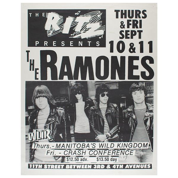Ramones Revised 1987 Ritz Poster