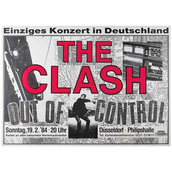 The Clash 1984 Germany Concert Poster