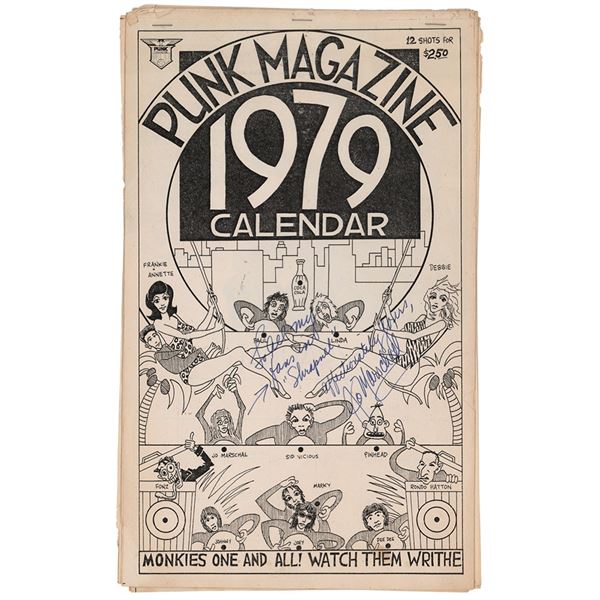Jo Marshall Signed 1979 Punk Magazine Calendar