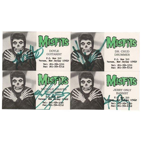 Misfits (4) Signed Business Cards