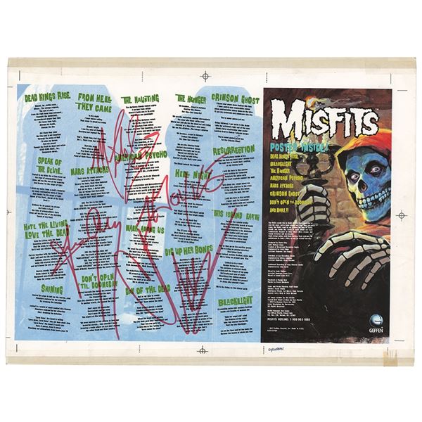Misfits Signed Longbox CD Master Artwork for 'American Psycho'
