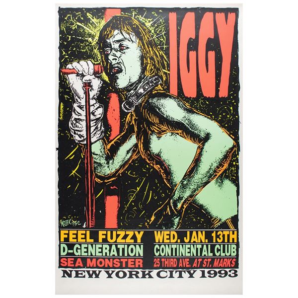 Iggy Pop 1993 New York City Screenprint Poster