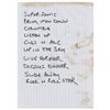Image 1 : Oasis: Noel Gallagher Handwritten Concert Set List