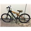 Image 1 : BLACK AND ORANGE KRANKED, FULL SUSPENSION, 18 SPEED MOUNTAIN BIKE