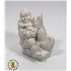 Image 1 : AARKTIK SCULPTURE WOLF WITH CHILD. HAND MADE IN