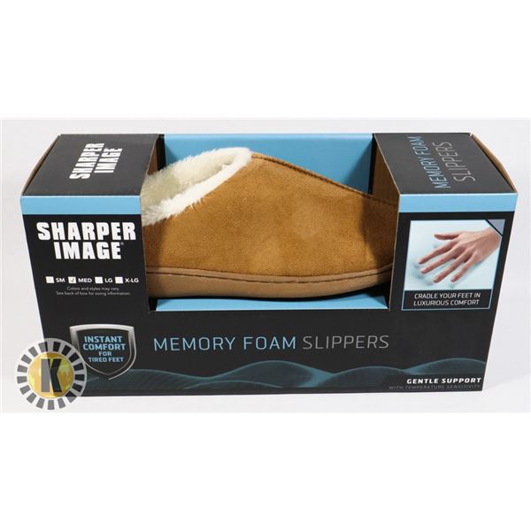 NEW MEMORY FOAM SLIPPERS SIZE MEDIUM