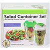 Image 1 : SET OF TWO NEW SALAD CONTAINER SET (WITH BUILT IN