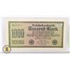 Image 1 : 7) 1923 GERMAN 1000 MARK BANKNOTE