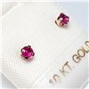 Image 2 : 10K WHITE GOLD RUBY EARRINGS, MADE IN CANADA