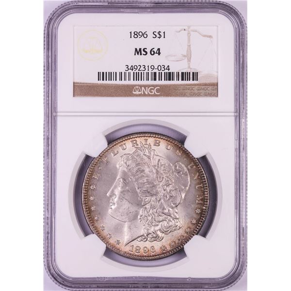 1896 $1 Morgan Silver Dollar Coin NGC MS64
