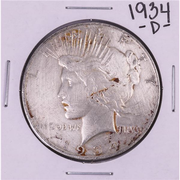 1934-D $1 Peace Silver Dollar Coin