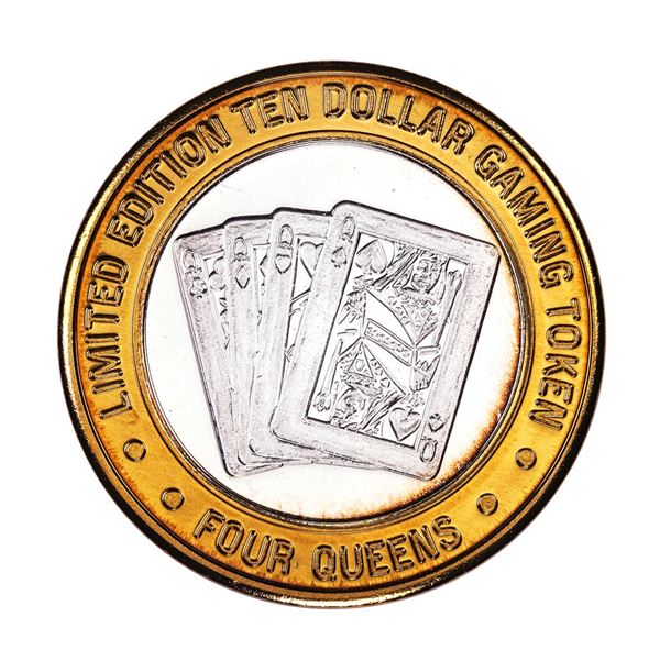 .999 Silver Four Queens Casino Hotel Las Vegas $10 Limited Edition Gaming Token
