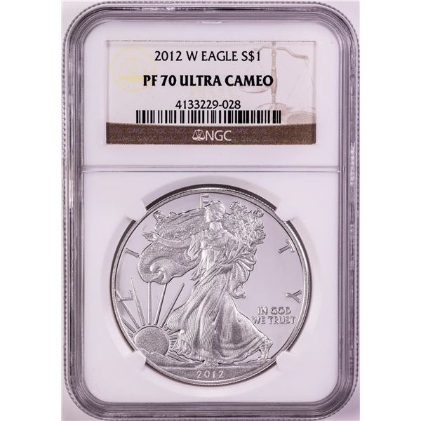 2012-W $1 Proof American Silver Eagle Coin NGC PF70 Ultra Cameo
