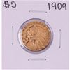 Image 1 : 1909 $5 Indian Head Half Eagle Gold Coin