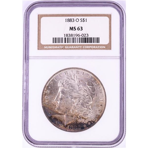 1883-O $1 Morgan Silver Dollar Coin NGC MS63 Nice Toning
