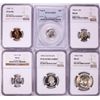 Image 1 : Lot of (6) Miscellaneous US Coins NGC/PCGS Graded