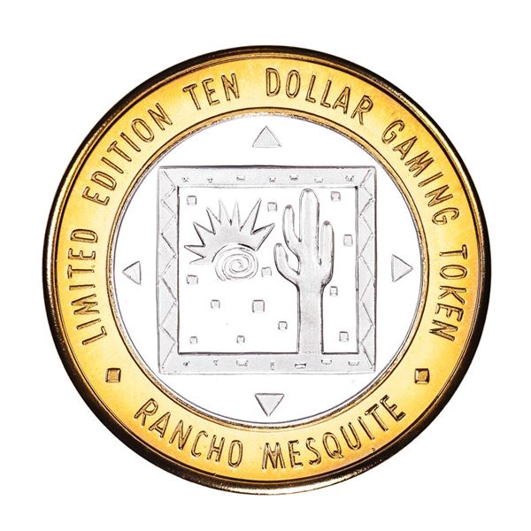 .999 Silver Rancho Mesquite Casino Nevada $10 Casino Limited Edition Gaming Token
