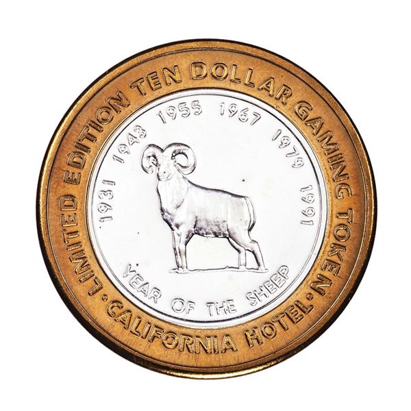 .999 Fine Silver Sam Boyd's California $10 Casino Limited Edition Gaming Token