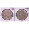 Image 1 : Lot of 1926-D & 1927-D $1 Peace Silver Dollar Coins