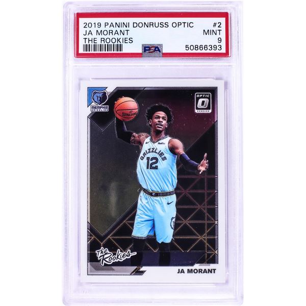 2019 Panini Donruss Optic The Rookies JA Morant NBA Card #2 PSA Mint 9