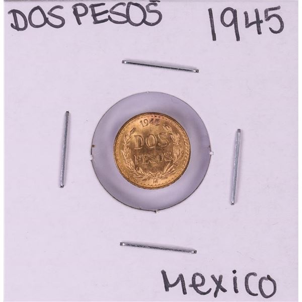 1945 Mexico Dos Pesos Gold Coin