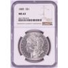 Image 1 : 1885 $1 Morgan Silver Dollar Coin NGC MS63
