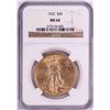 Image 1 : 1922 $20 St. Gaudens Double Eagle Gold Coin NGC MS64