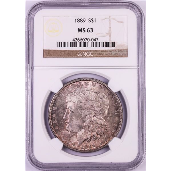 1889 $1 Morgan Silver Dollar Coin NGC MS63