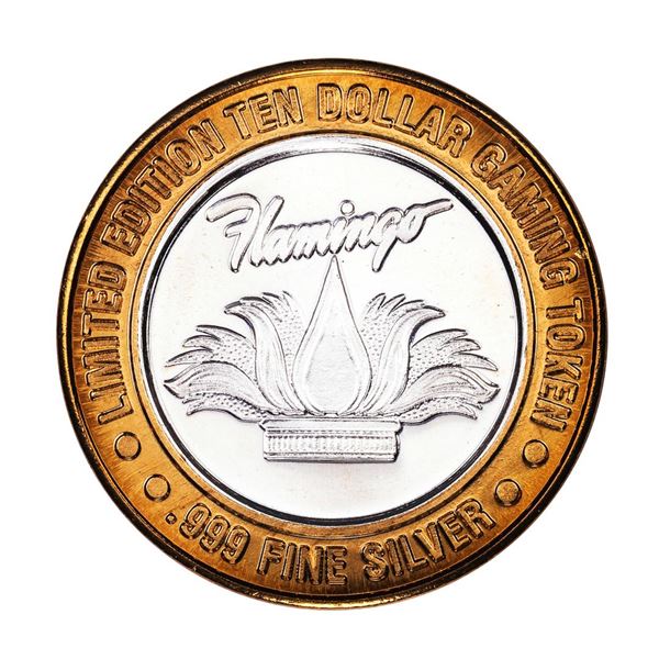 .999 Silver Flamingo Laughlin Nevada $10 Casino Limited Edition Gaming Token