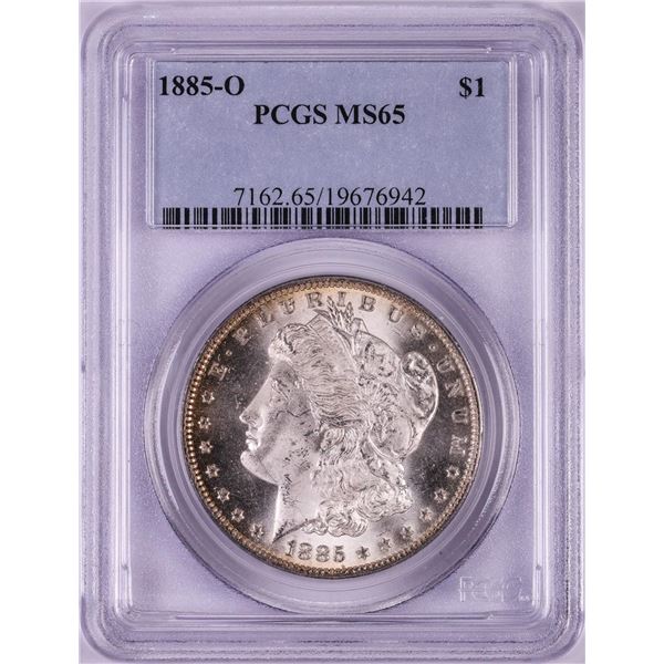 1885-O $1 Morgan Silver Dollar Coin PCGS MS65
