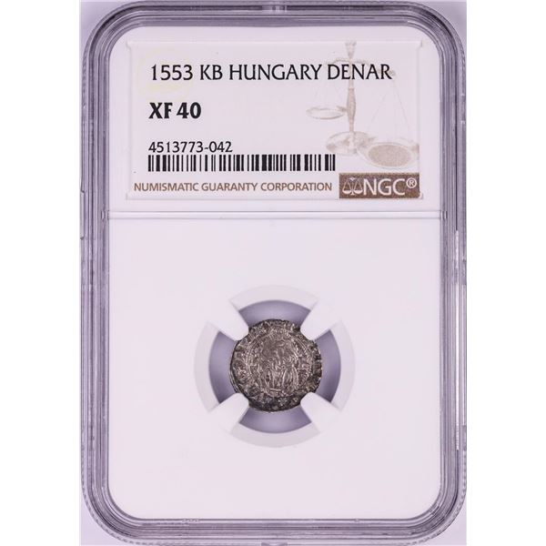 1553 KB Hungary Denar 'Madonna and Child' Coin NGC XF40