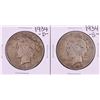 Image 1 : Lot of 1934-D & 1934-S $1 Peace Silver Dollar Coins