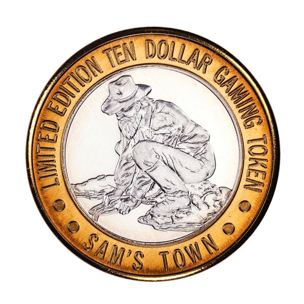 .999 Silver Sam's Town Las Vegas $10 Casino Limited Edition Gaming Token