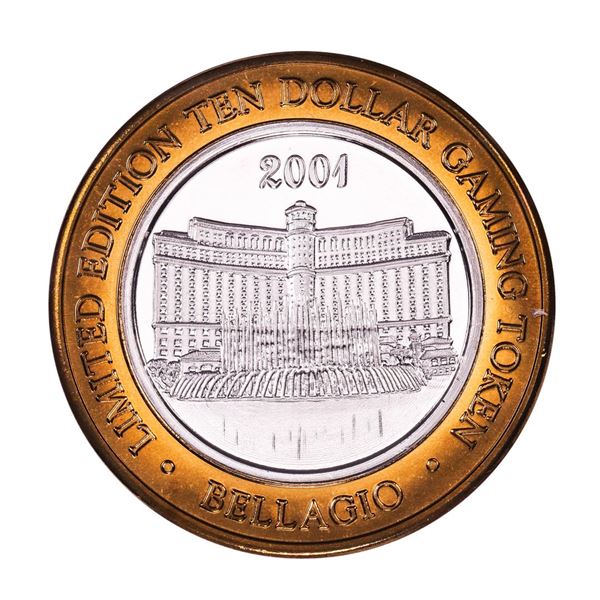 .999 Silver Bellagio Las Vegas, Nevada $10 Casino Limited Edition Gaming Token