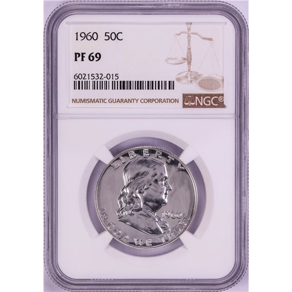 1960 Proof Franklin Half Dollar Coin NGC PF69