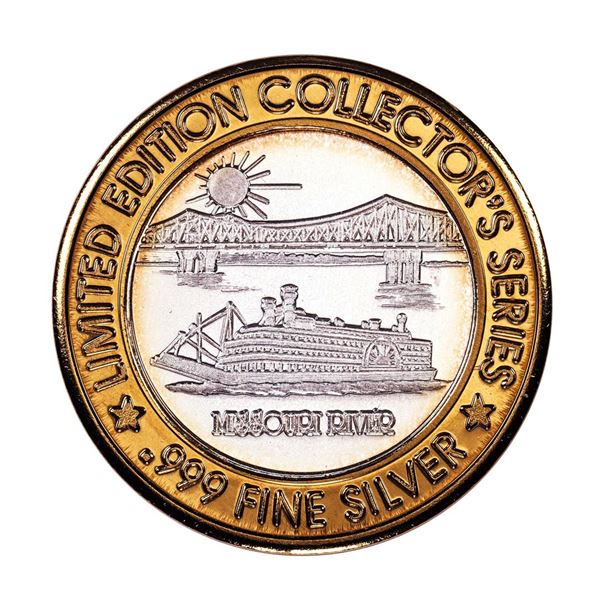 .999 Fine Silver Station Casino St Charles Missouri $10 Limited Edition Gaming Token